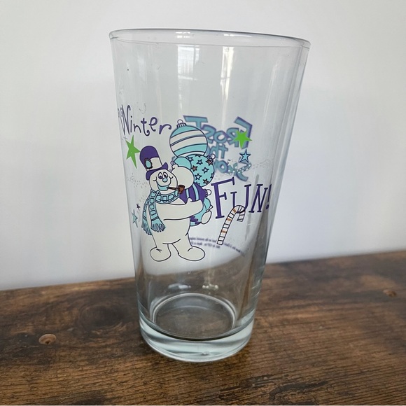 FROSTY THE SNOWMAN 4 Piece Glasses COLLECTOR'S SERIES THICK PINT GLASS SET 16oz - Picture 5 of 10